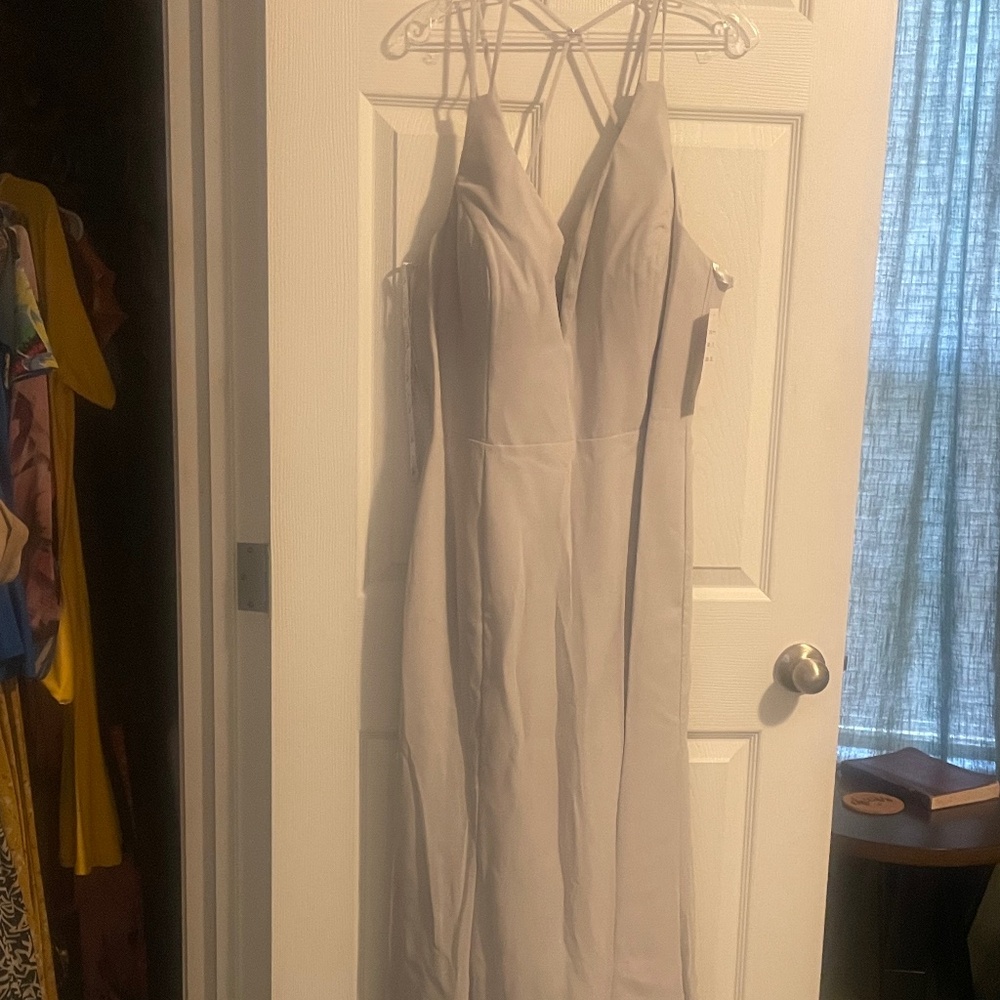 Frost-colored Bridesmaid Gown